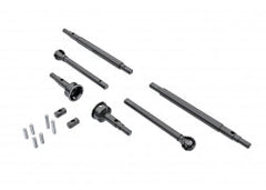 Traxxas: Axle shafts, front (2), rear (2)/ stub axles, front (2) (hardened steel)/ 1.5x7.8mm pins (2)/ 1.5x6mm pins (4)/ cross pins (2) (9756) TRAXXAS