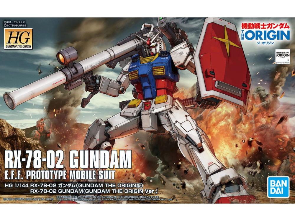 Bandai 1:144 HG Gundam The Origin #026 RX-78-2 Gundam (BAN2494322) Hobby Tyme