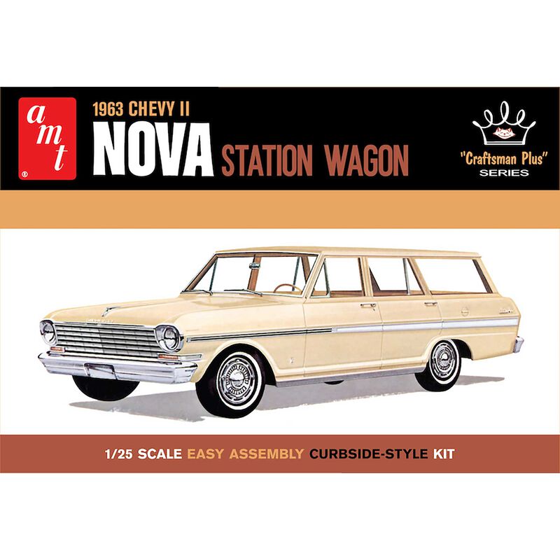 AMT 1963 Chevy II Nova Station Wagon Craftsman 1/25 Scale (AMT1202) Horizon Hobby