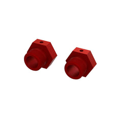 ARRMA Aluminum Wheel Hex 24mm, Red (2) (ARA310928) Horizon Hobby