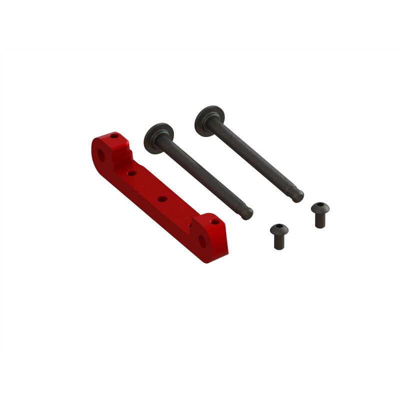ARRMA Front Upper Aluminum Suspension Mount CNC, Red EXB (ARA330659) Horizon Hobby