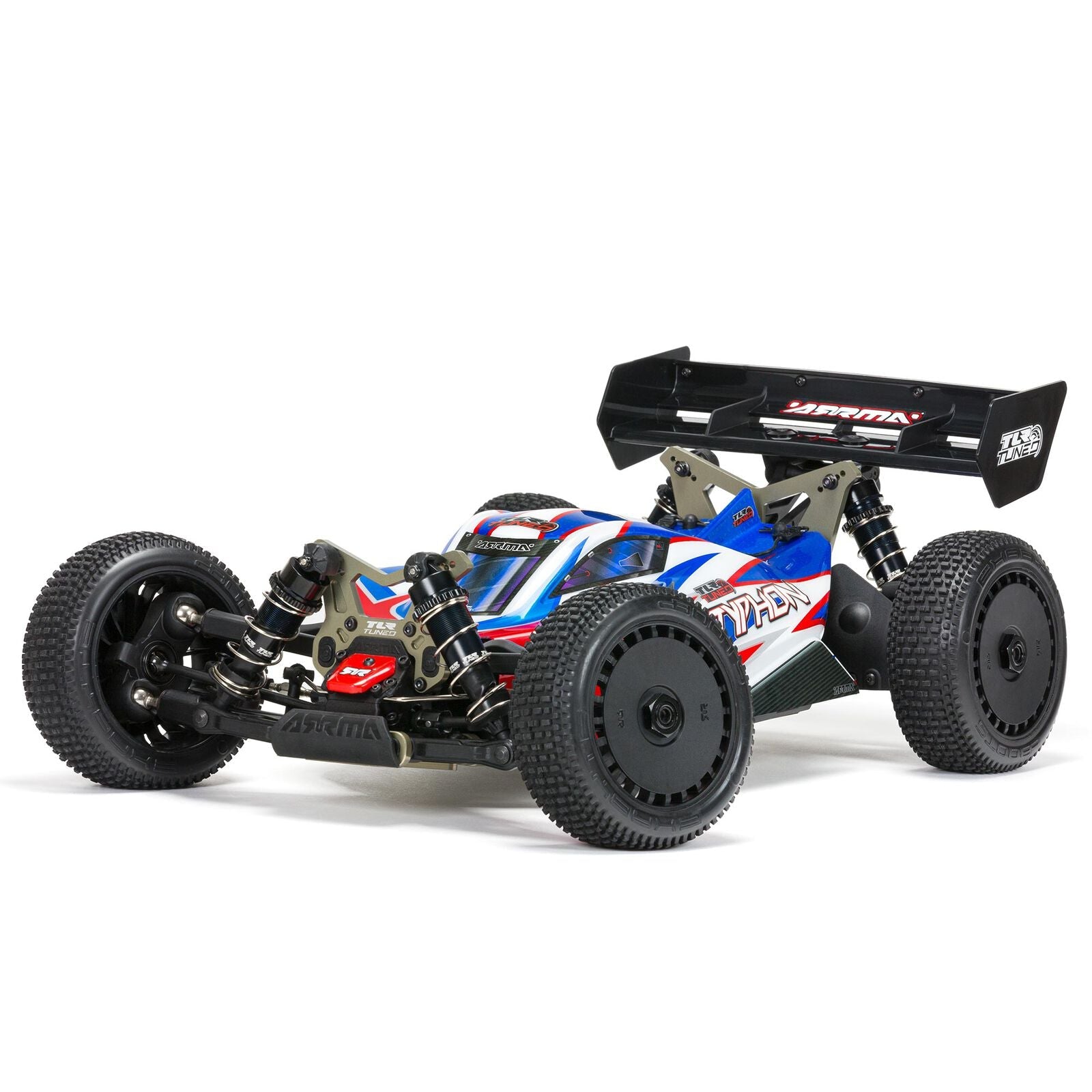ARRMA 1/8 TLR Tuned TYPHON 6S 4WD BLX Buggy RTR, Red/Blue (ARA8406) Horizon Hobby