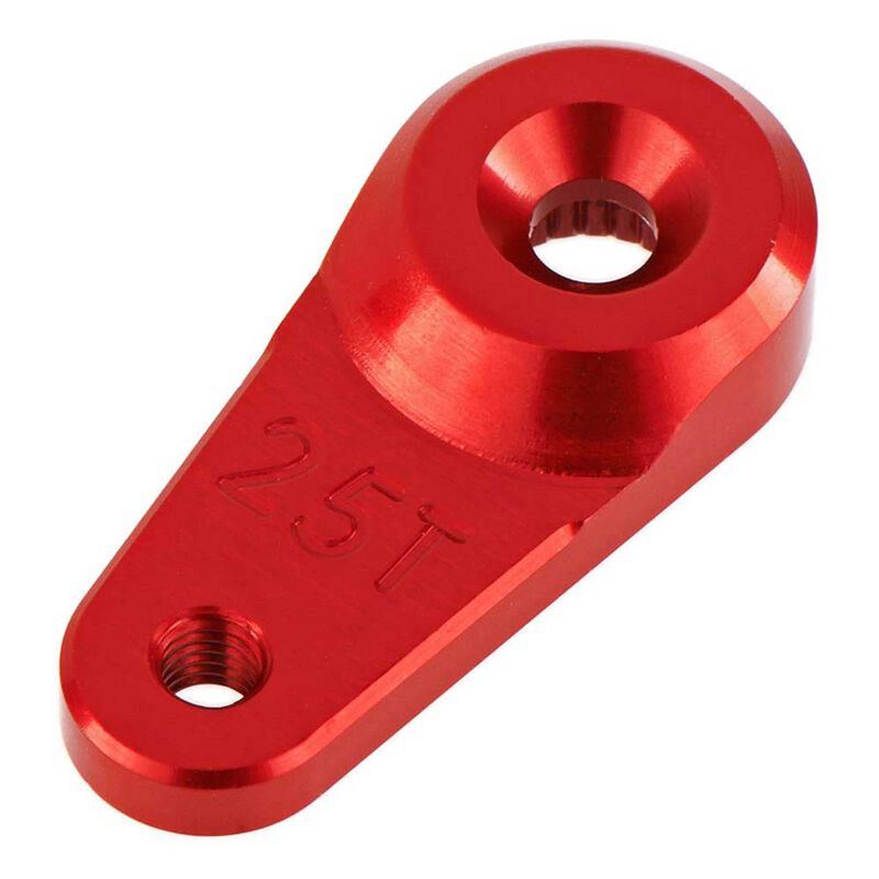 ARRMA Servo Horn Metal 25T Aluminum Red (AR340102) Horizon Hobby