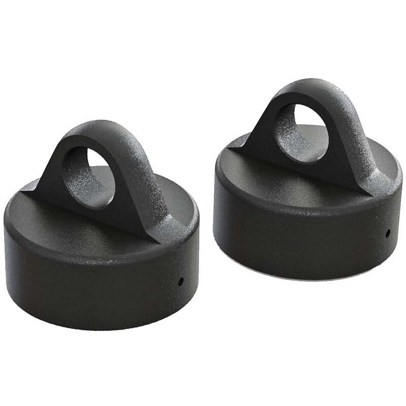 ARRMA (AR330491) Shock Cap Aluminum Black 6S (2) (ARAC8968) Horizon Hobby