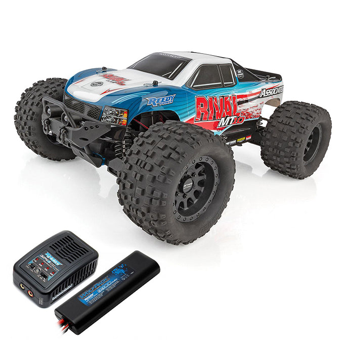 Team Associated 1/10 Rival MT10 4WD Monster Truck Brushless RTR Combo (ASC20516C) Horizon Hobby