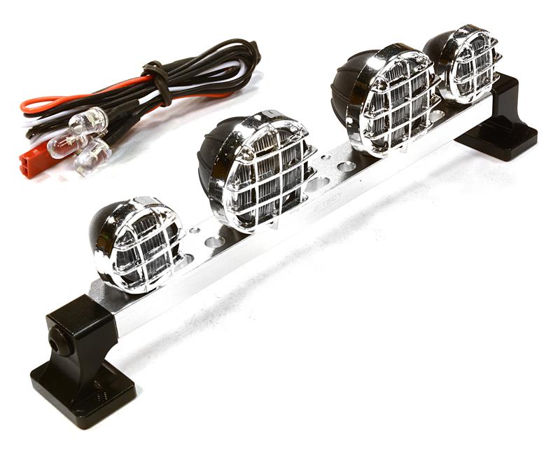 Integy V2 Billet Machined T6 Realistic Roof Top Spot White LED (4) Light Set (C25260SILVER) Integy