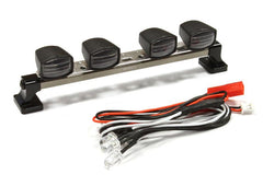 Integy Billet Machined T7 Realistic Roof Top Spot White LED (4) Light Set (C25261GUN) Integy
