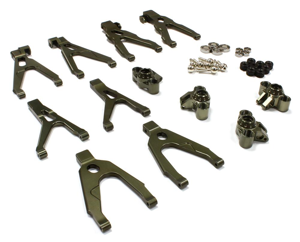 Integy Billet Machined Alloy Conversion Kit for 1/16 Traxxas E-Revo & Summit (C25620GUN) Integy