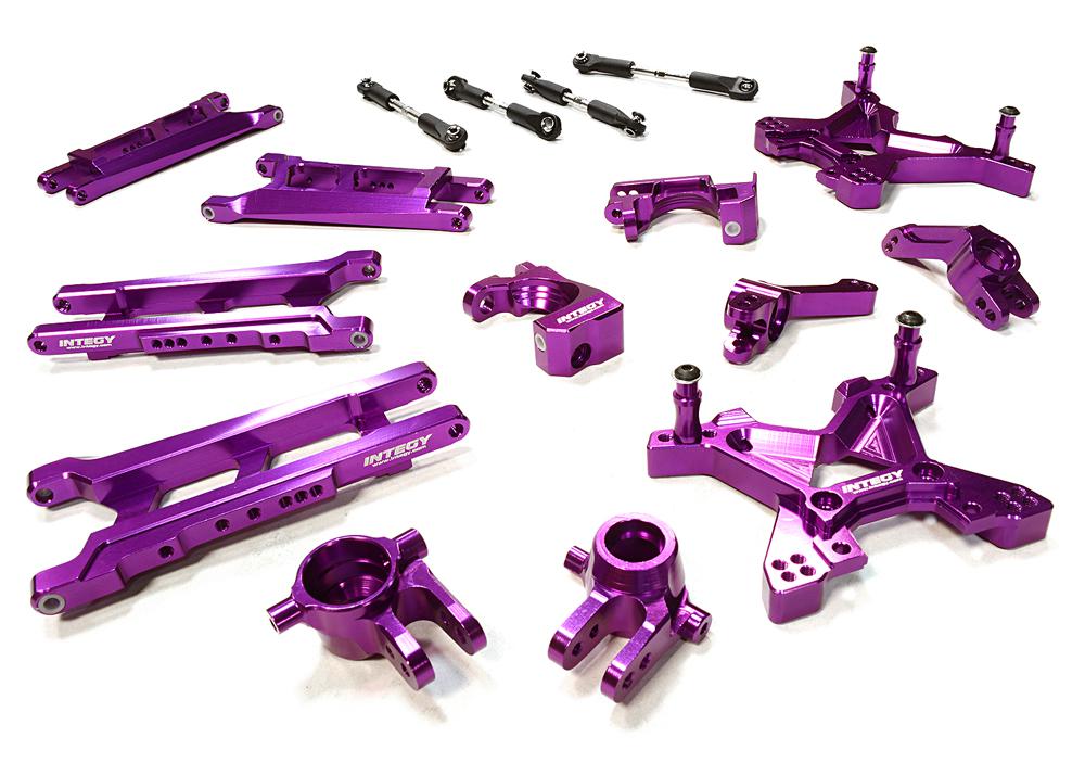 Integy Billet Machined T3 Suspension Kit for 1/10 Stampede 4X4 & Slash 4X4 (non-LCG) (C26319PURPLE) Integy
