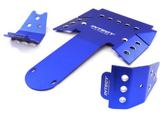 Integy Aluminum Alloy Skid Plate Set for Axial 1/10 RR10 Bomber 4WD (C27007BLUE) Integy