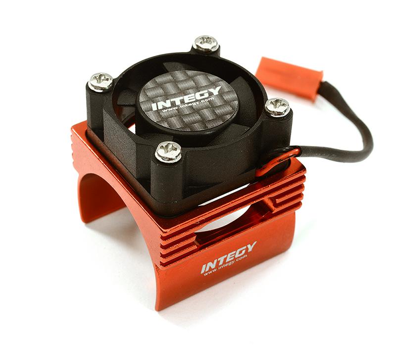 Integy Brushless Motor Heatsink+Cooling Fan 17, 000rpm for 1/16 E-Revo VXL & Slash VXL (C28369RED) Integy