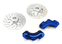 Integy Realistic Alloy Front Brake Disc (2) for Traxxas 1/10 4-Tec 2.0 (C28426BLUE) Integy
