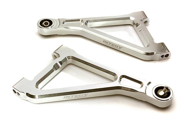 Integy Billet Machined Front Upper Arms for Traxxas 1/7 Unlimited Desert Racer (C28561SILVER) Integy