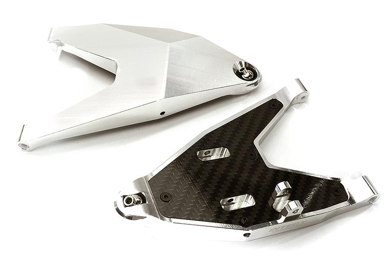 Integy Machined Front Lower Suspension Arms for Traxxas 1/7 Unlimited Desert Racer (C28607SILVER) Integy