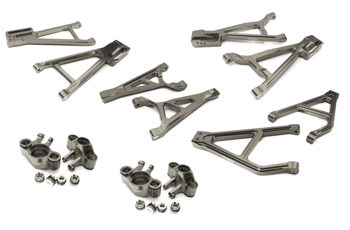 Integy Billet Machined Suspension Conversion Kit for Traxxas 1/10 E-Revo 2.0 (C28686GREY) Integy