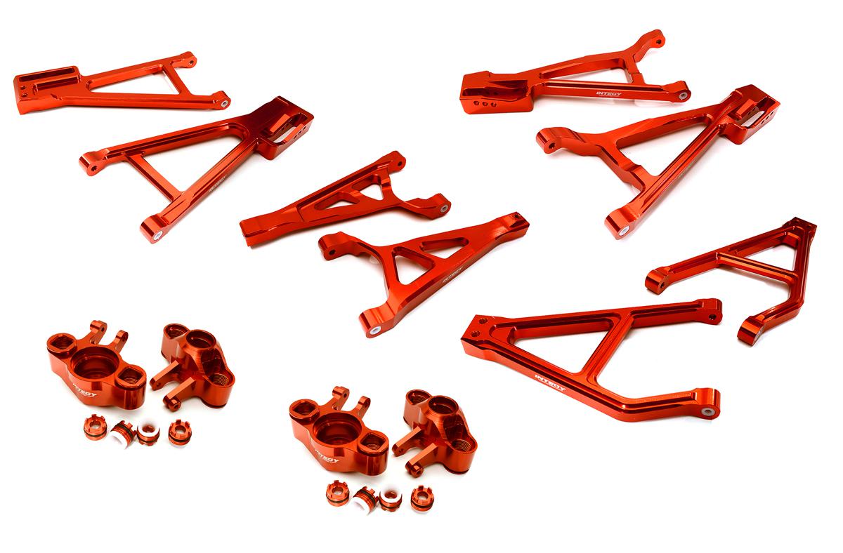 Integy Billet Machined Suspension Conversion Kit for Traxxas 1/10 E-Revo 2.0 (C28686RED) Integy