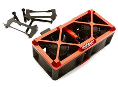 Integy Ultra High Speed Twin Cooling Fan Kit 17k rpm for Traxxas X-Maxx (C28697RED) Integy