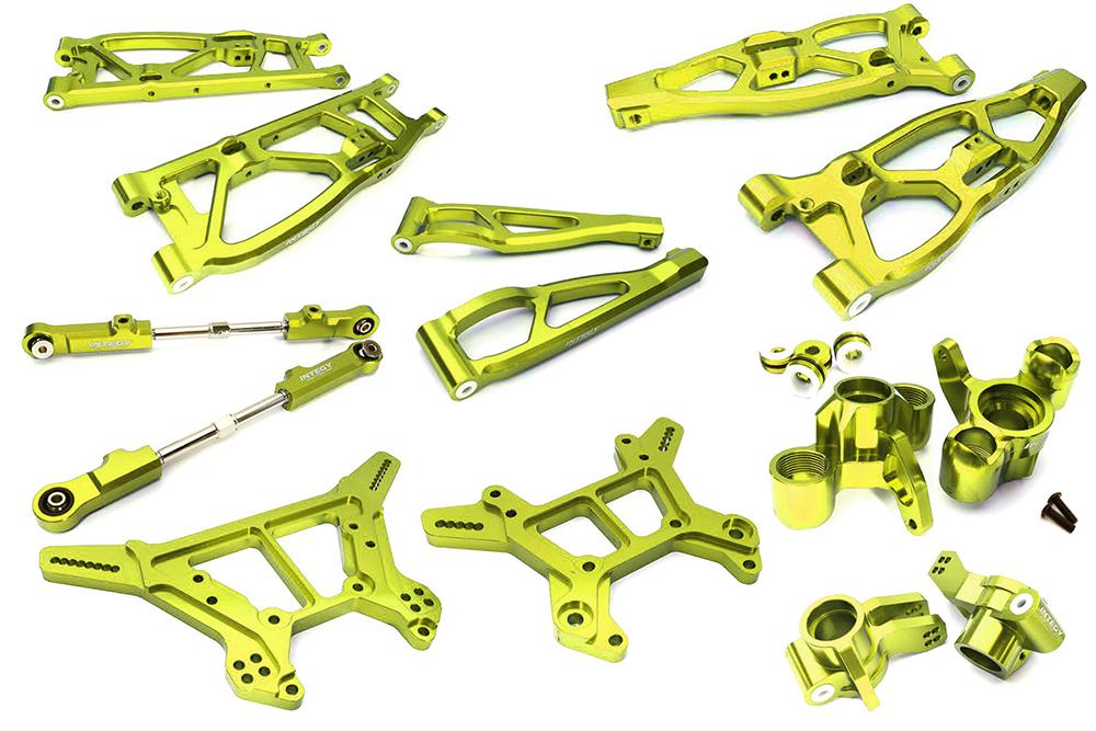 Integy Billet Machined Alloy Suspension Kit for Arrma 1/8 Kraton 6S BLX (C28729GREEN) Integy