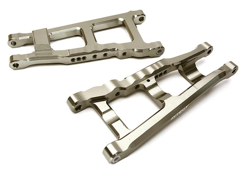 Integy Billet Machined Lower Suspension Arms for Traxxas 1/10 Rustler 4X4 (C28744GREY) Integy
