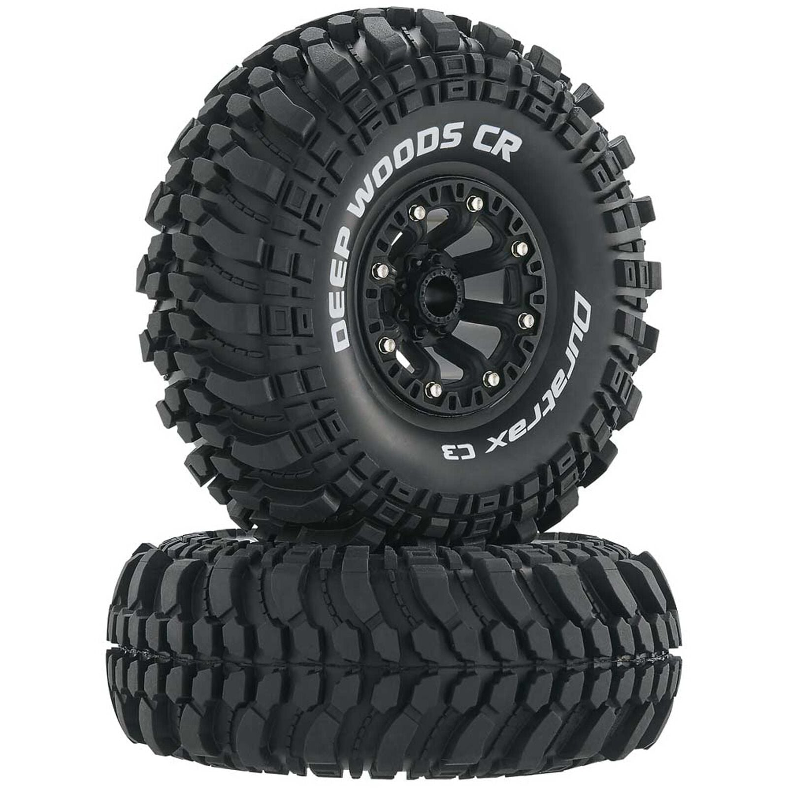Duratrax Deep Woods CR C3 Mntd 2.2" Crawler Black (2) (DTXC4042) Horizon Hobby