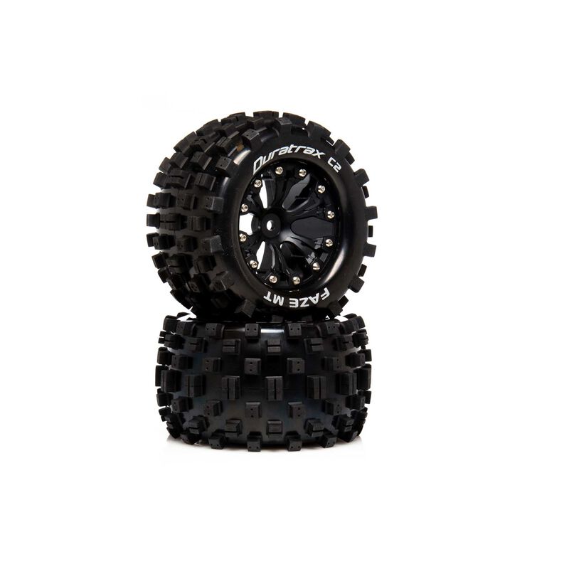 Duratrax FAZE MT 2.8 Mounted F/R C2 0 Offset Black (2) (DTXC5552) Horizon Hobby