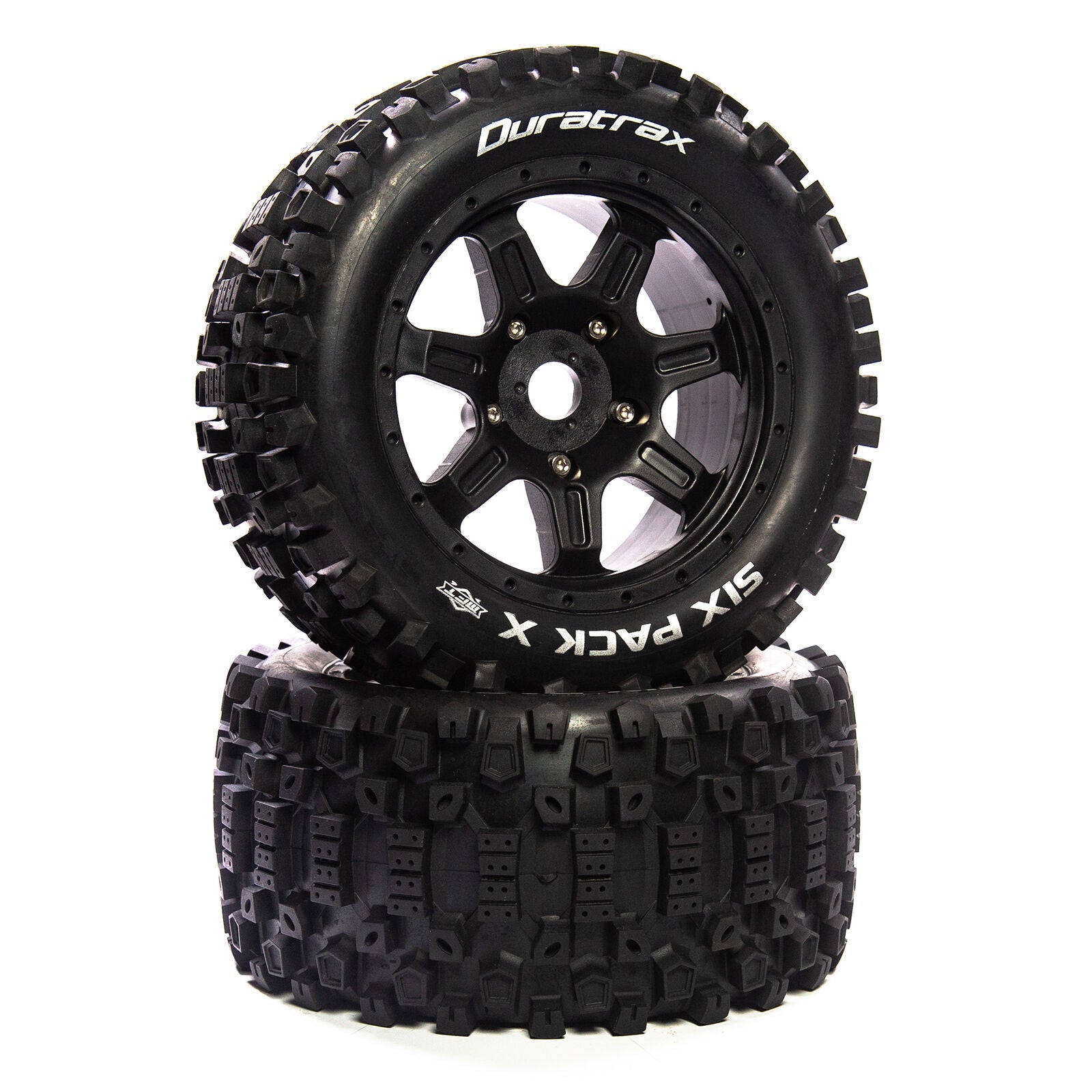 Duratrax Six Pack 1/5 SC Sport Mounted Black 24mm (2) (DTXC5034) Horizon Hobby