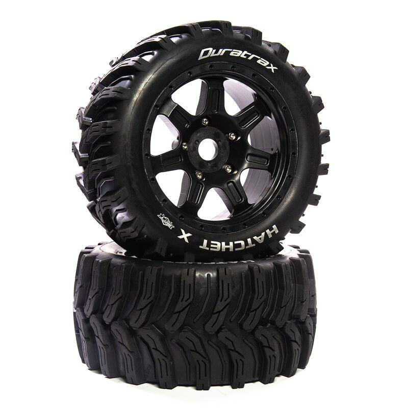 Duratrax DTXC5588 Hatchet X Belted Mounted Black 24mm Kraton 8S (2) (DTXC5588) Horizon Hobby