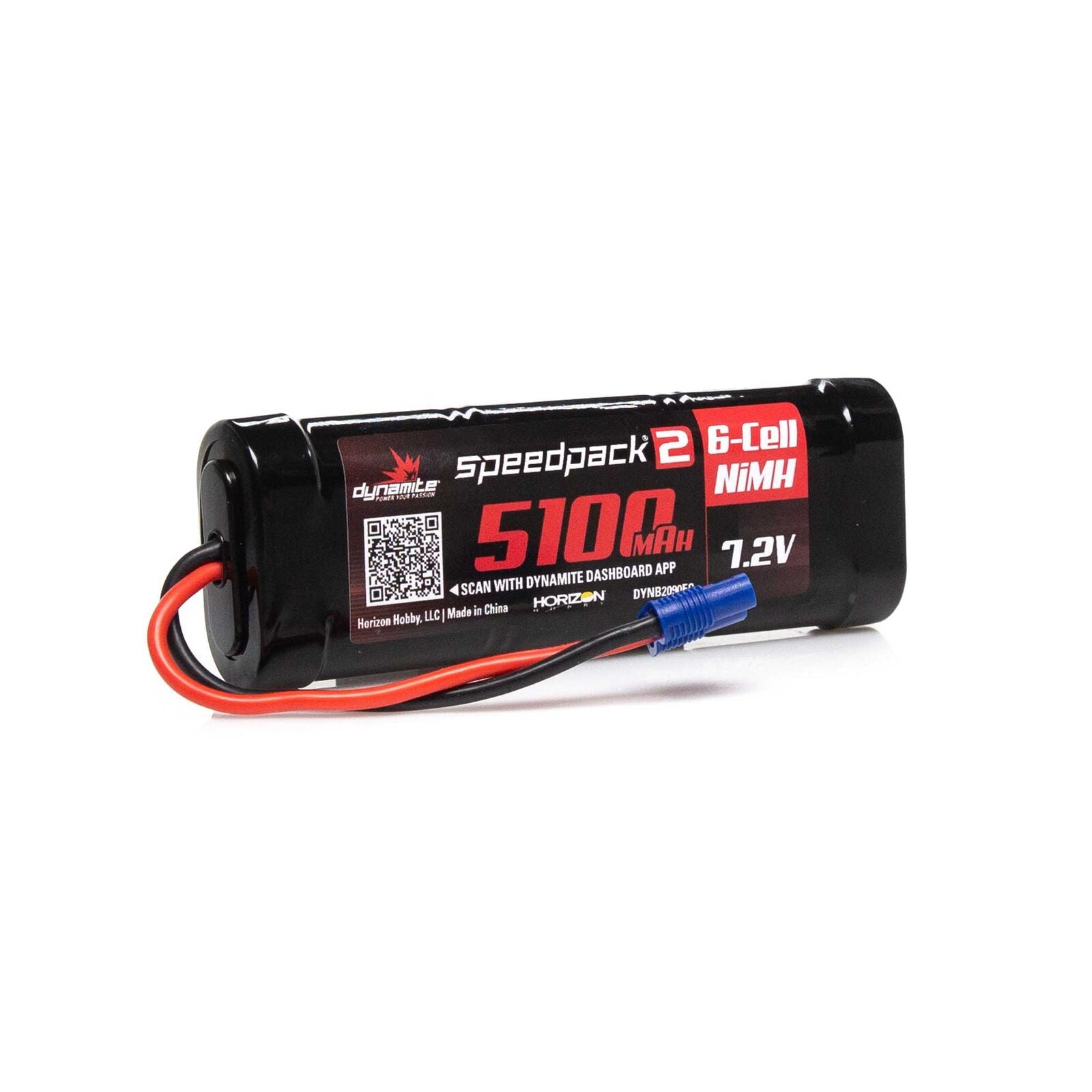 Dynamite 7.2V 5100mAh 6-Cell Speedpack2 Flat NiMH Battery: EC3 (DYNB2090EC) Horizon Hobby