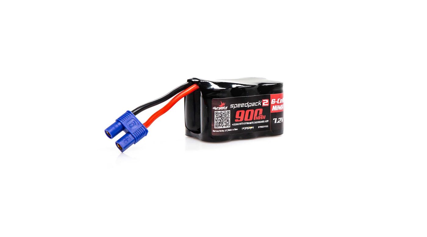 Dynamite Speedpack 2 7.2V 900mAh 6C NiMH, 3+3, EC3 (DYNB2111EC) Horizon Hobby