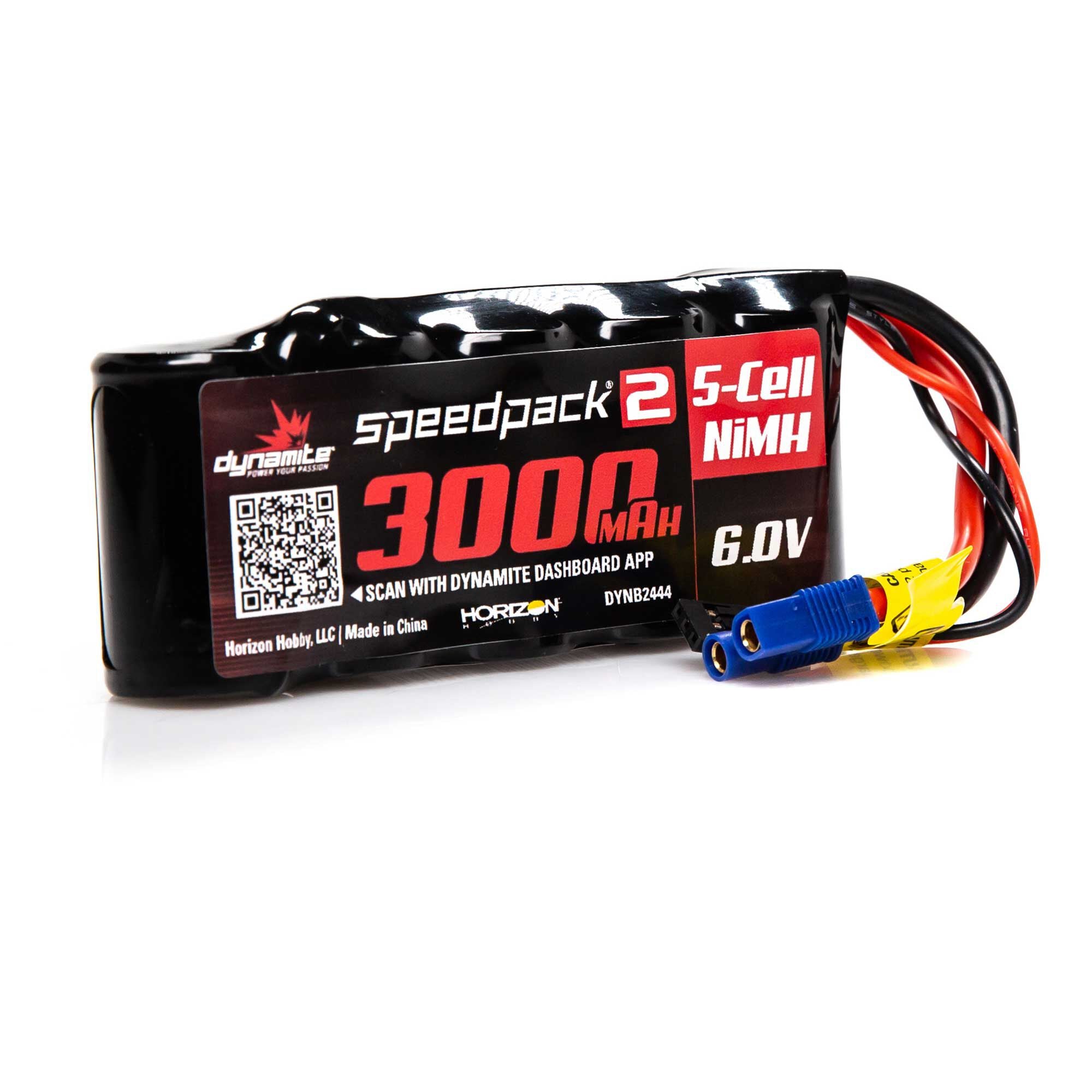 Dynamite 6V 3000mAh 5-Cell Speedpack2 Flat NiMH Receiver Pack: JST (DYNB2444) Horizon Hobby