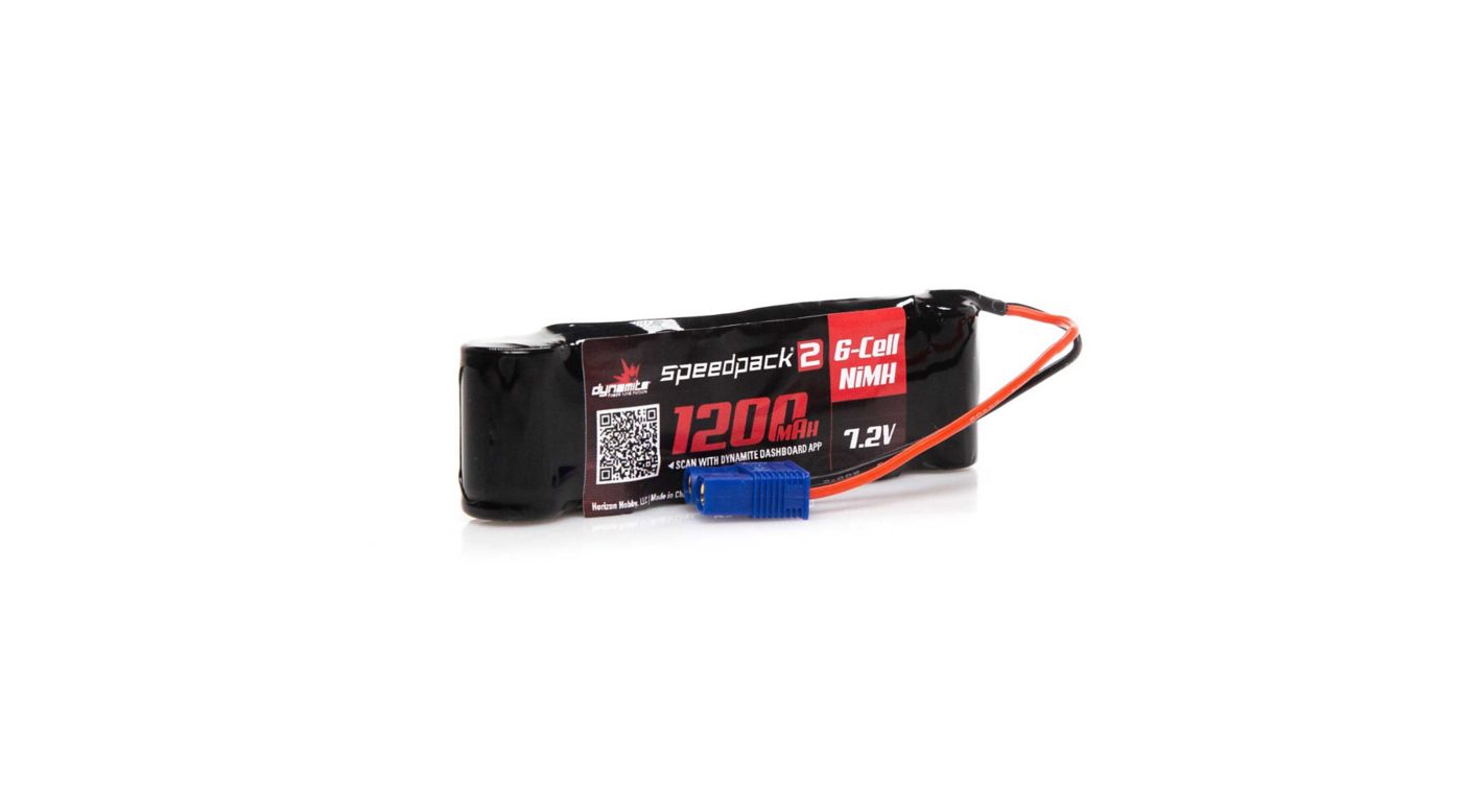Dynamite Speedpack 2 7.2V 1200mAh 6C NiMH, Long, MINI-S (DYNB2473) Horizon Hobby