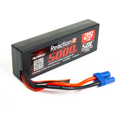 Dynamite 7.4V 5000mAh 2S 50C Reaction 2.0 Hardcase LiPo Battery: EC5 (DYNB5025H5) Horizon Hobby