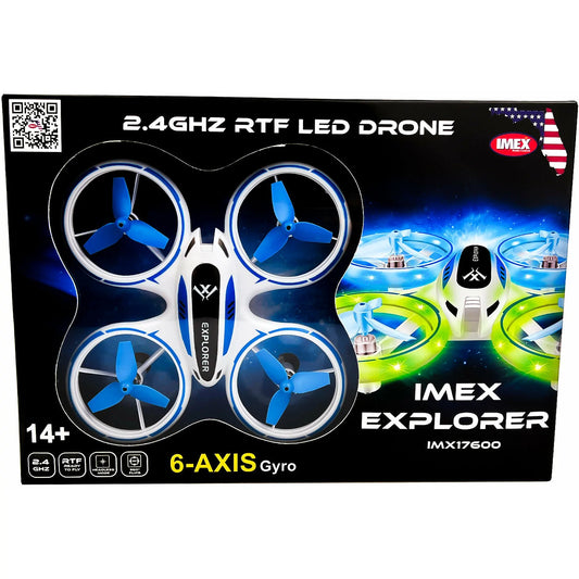 IMEX Explorer 2.4 GHz 6-Axis Gyro Quadcopter RC Drone (IMX17600)