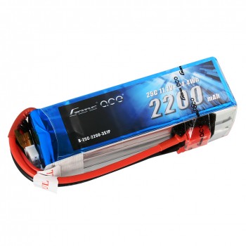 Gens Ace 2200mAh 3S 11.1V 25C Lipo Battery Pack with Deans Plug GensTattu