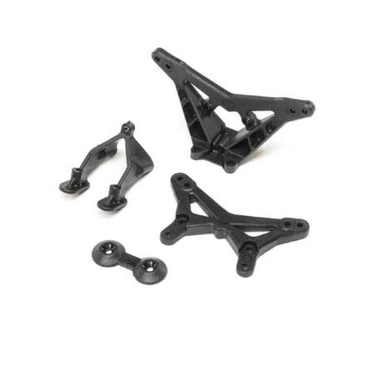 LOSI FR/RR Shock Tower, Wing Stay: Mini-B (LOS214012) Horizon Hobby
