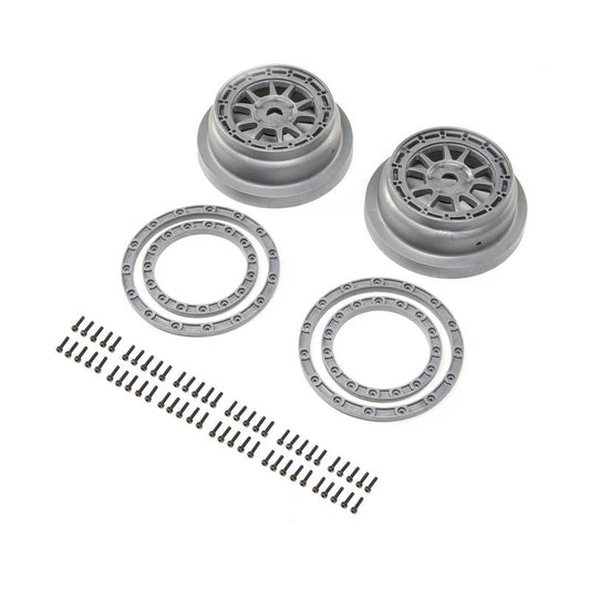 LOSI Beadlock Wheel and Ring Set (2): SBR 2.0 (LOS43029) Horizon Hobby