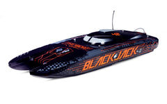 ProBoat Blackjack 42" 8S Brushless Catamaran RTR: Z (Black/Orange) (PRB08043T1) Horizon Hobby