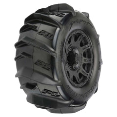 Pro-Line 1/8 Dumont F/R 3.8" MT Tires Mounted 17mm Blk Raid (2) (PRO1019210) Horizon Hobby