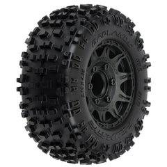Pro-Line Badlands 2.8" MTD Raid Black 6x30 F/R (PRO117310) Horizon Hobby