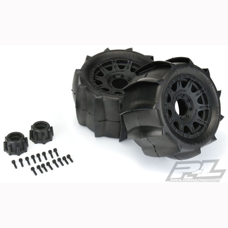 Pro-Line Sling Shot 3.8 Sand Tires, Raid Wheel (2) (PRO117910) Horizon Hobby