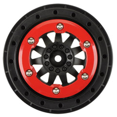 Pro-Line 1/10 F-11 Front/Rear 2.2"/3.0" 12mm Short Course Wheels (2) Red/Blk (PRO274603) Horizon Hobby