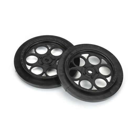 Pro-Line 1/10 Showtime Front Runner Front 2.2"/2.7" 12mm Drag Wheels (2) Black PRO280303 Horizon Hobby