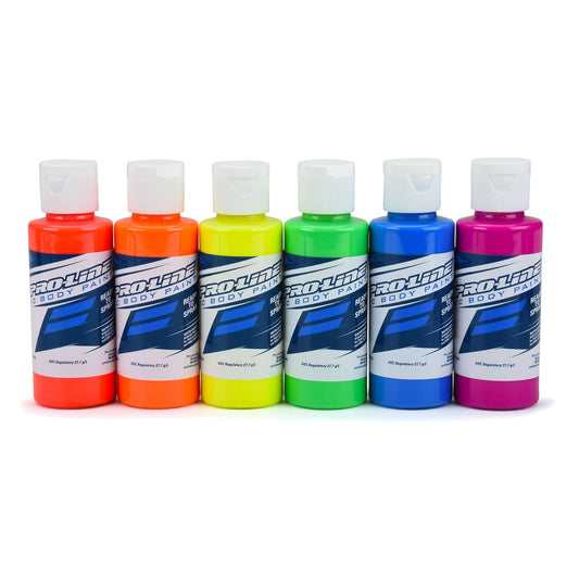 Pro-Line RC Body Paint Fluorescent Color Set (6 Pack) (PRO632303) Horizon Hobby