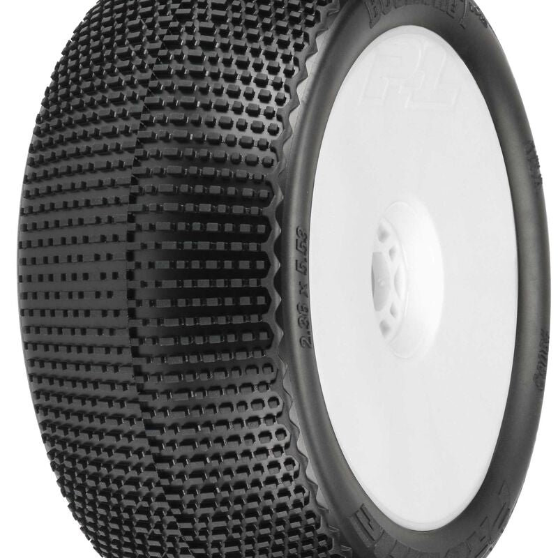 Pro-Line BuckShot VTR 4.0" S3 1/8 Truck MTD, White Offset F/R (PRO9063233) Horizon Hobby