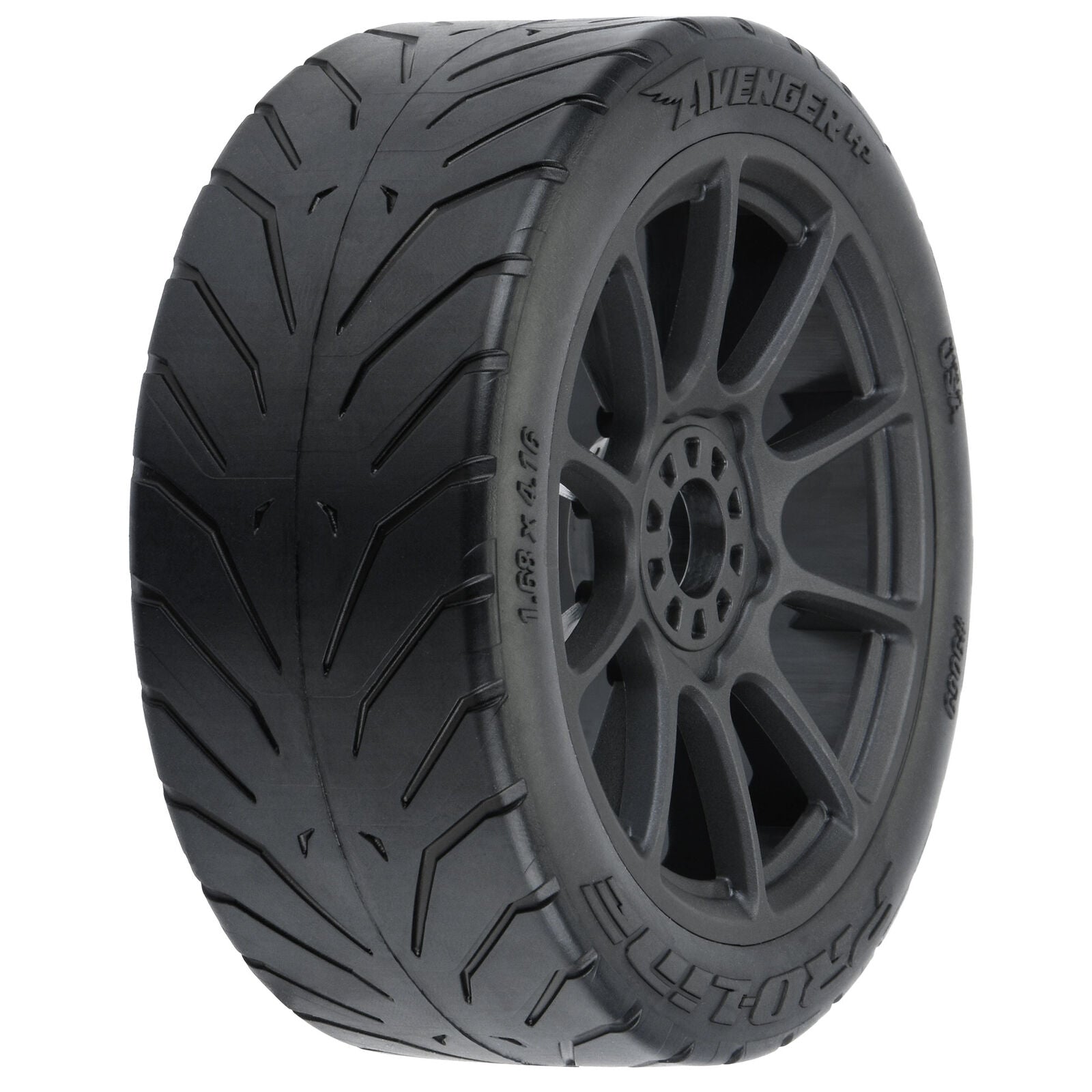 Pro-Line 1/8 Avenger HP BELTED S3 Fr/Rr Buggy Tires Mounted 17mm Black (2) (PRO906921) Horizon Hobby