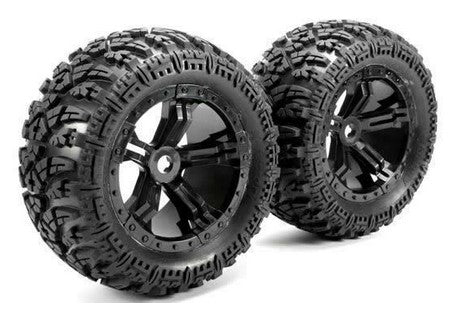 Redcat Mounted Tired 7.1"x4.5" Size - Splined Wheel Hubs (2) (505313BK) Redcat