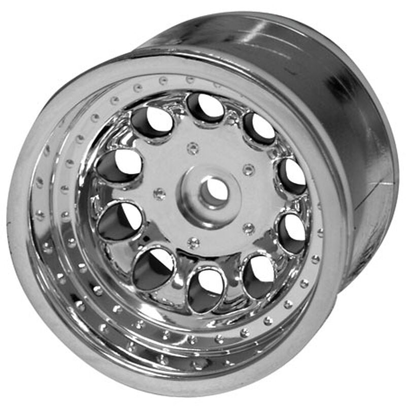 RPM 1/10 Revolver Rear 2.2 Wheels, 12mm Hex, Chrome (2): Traxxas Nitro (RPM82063) Horizon Hobby