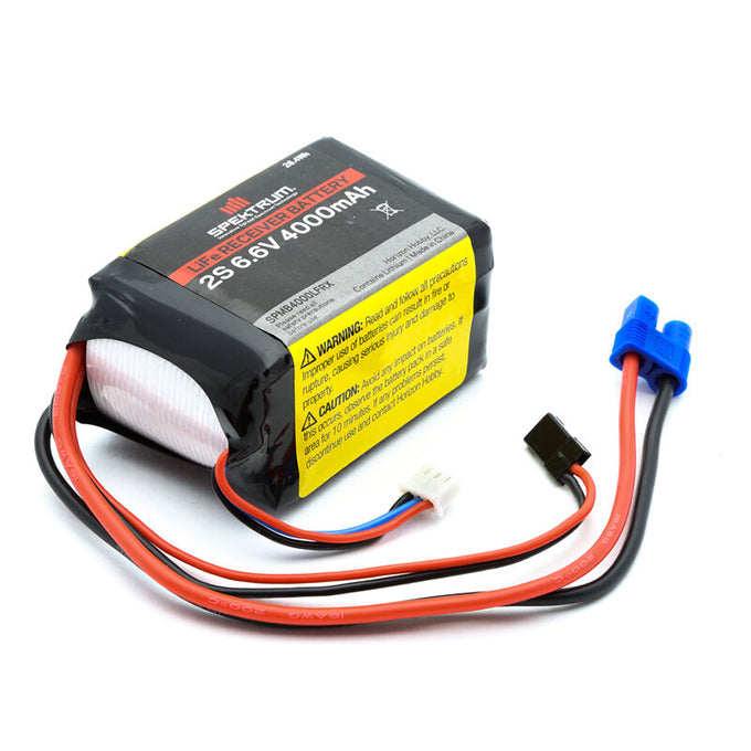 Spektrum 4000mAh 2S 6.6V LiFe Receiver Battery (SPMB4000LFRX) Horizon Hobby