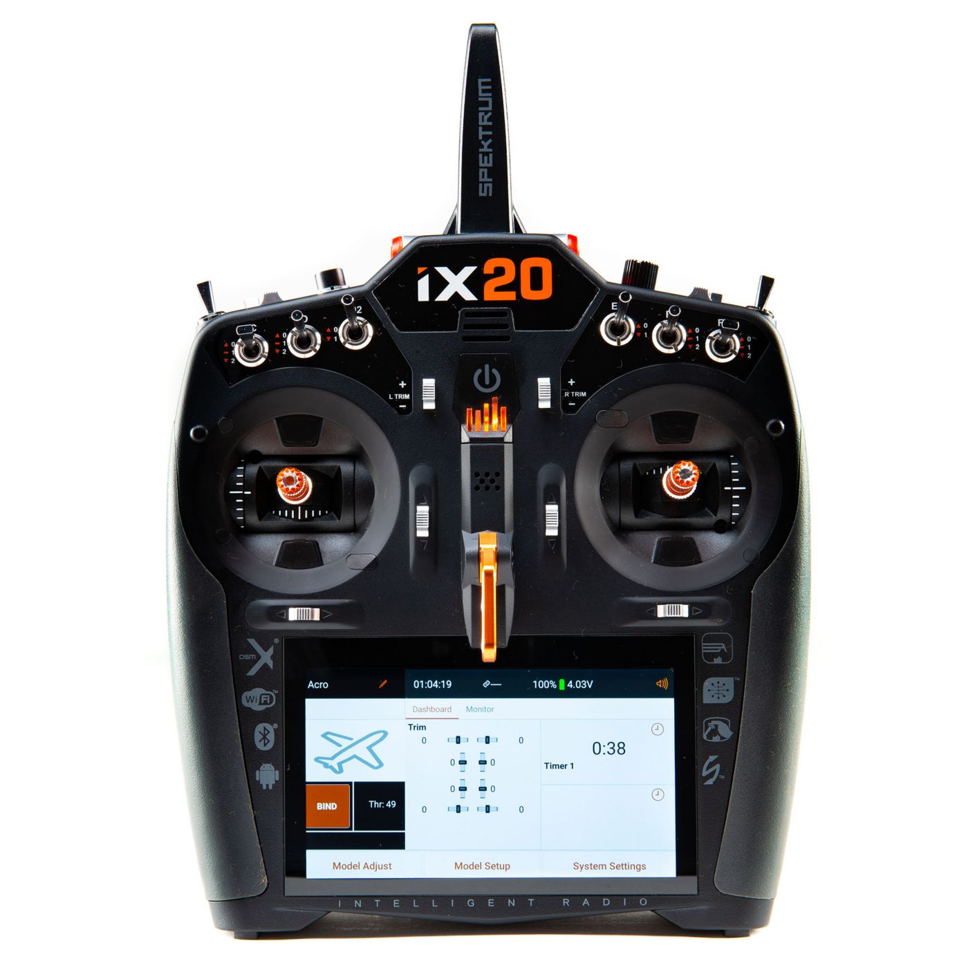 Spektrum iX20 20-Channel DSMX Transmitter Only, Black (SPMR20100) Horizon Hobby