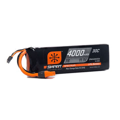 Spektrum 11.1V 4000mAh 3S 30C Smart LiPo Battery: IC3 (SPMX40003S30) Horizon Hobby